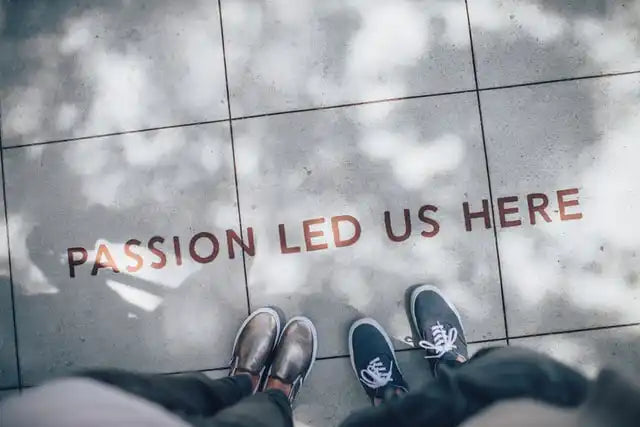 Tiled floor with inspirational message.